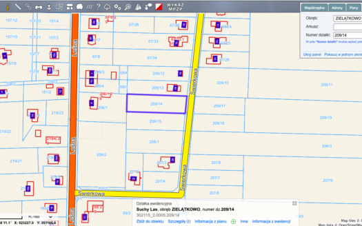 Gmina Suchy Las – Zielątkowo – Działka budowlana 1510 m2