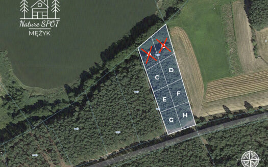 Działki z dostępem do jeziora – Mężyk gm. Wieleń